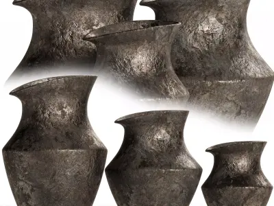 Zara Home Asymmetric Vases 3D model