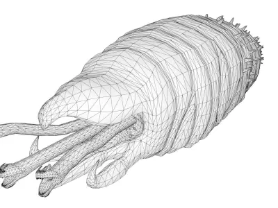 Graboid Low-poly 3D model