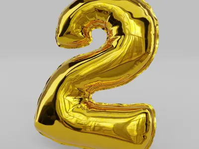 Balloon Numbers 3D model