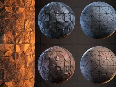 Stone Floor Material - VOL 15 - Maps - SBsar Texture