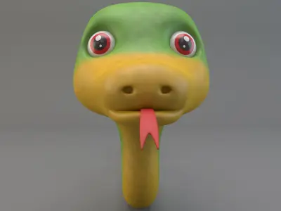 Cartoon Snake 3D model
