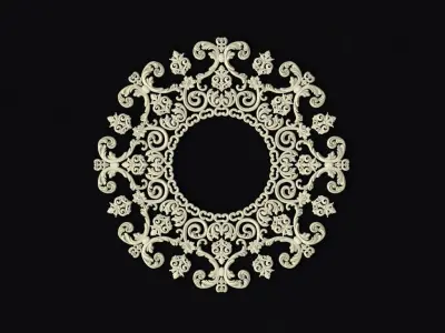 Central decor ornament for furniture 3D model 981