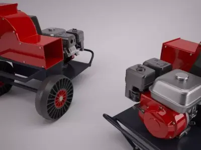 Shredder wood chipper 3D model