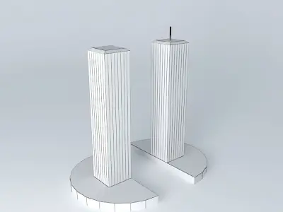 ioliol world trade center towers Free 3D model
