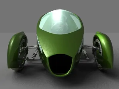 Frogger futuristic car design 3D model