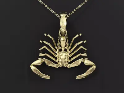 Scorpio Zodiac Pendant 3D print model