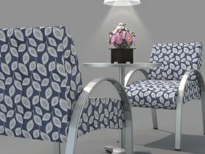 Sofa Carmen Aluminum 3D model