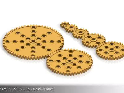 Spur Gear Collection 01 3D print model