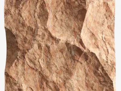 493-RockPanel piece of rock 3D model