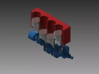 Piston and Animation 3D print model