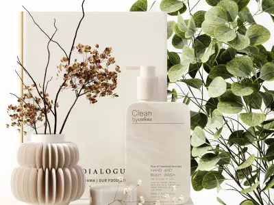 Decorative Set 212 Low-poly 3D model