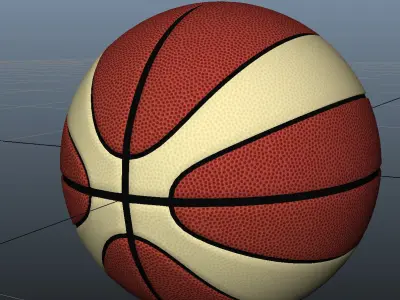 Basket Ball - Molten style Low-poly 3D model