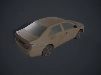 Rusty Car Low-poly 3D model