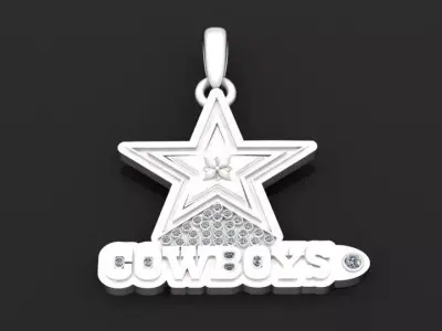 cow boys pendant 3D print model