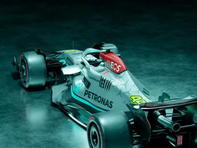 f1 2022 Mercedes-AMG W13 Low-poly 3D model