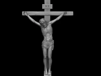 Jesus Cross Pendant 3D print model