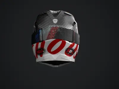 Bell Moto-9 Flex Fasthouse Helmet with Mask High Poly 3D model