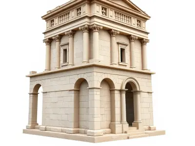 Ancient Roman Building Model Pack Low-poly 3D model