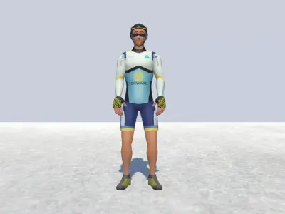 Cyclist avatar 07 male Rigged  Low-poly 3D model