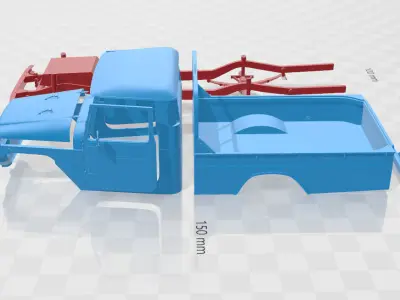 Toyota Land Cruiser Pickup 1979 - Body Car STL Model 3D print model