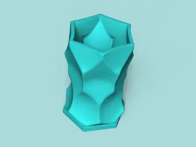 Vase 13 with Plate - Simple Plant Pot - Home Decor 3D print model