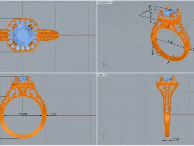 ring code 83 3D print model