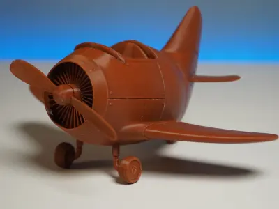 3D printed toy airplane 3D print model