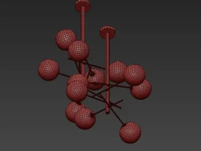 Bistro Globe Clear Glass Chandelier 8 3D model