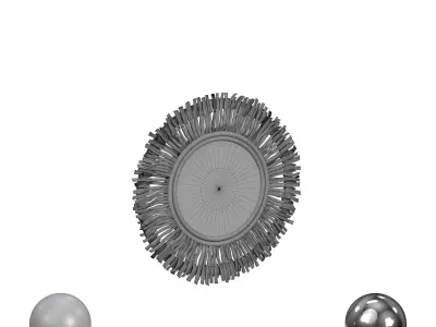 Hapsala And Rattan Mirror White Wash 3D model