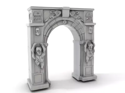 Gothic Archway model pack Low-poly 3D model