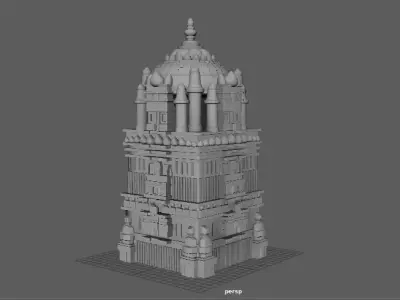 Indian temple 01 3D model