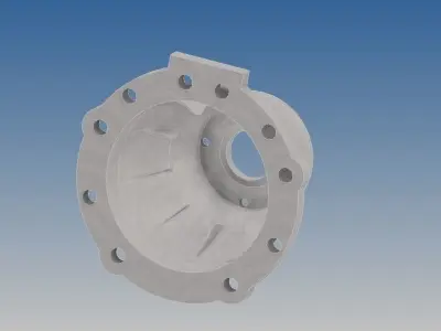 Transmission with Torque Convertor 3D print model