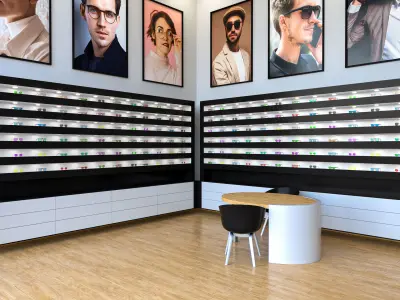 Optical Store - Interior design 3D model