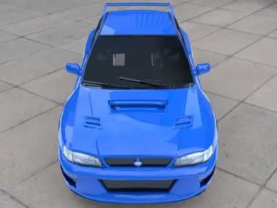 Subaru Impreza 22B STi 1998 Low-poly 3D model