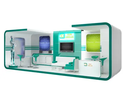  Booth Exhibition Stand a43 3D model