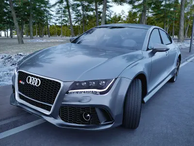 Audi RS7 2013 Sportback Realistic car  3D model