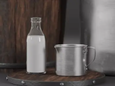 Milk Man Old Tools 3D model