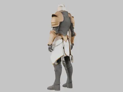 Golden Knight Armor  Low-poly 3D model