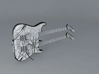 Kramer Eddie Van Halen Double neck guitar Free 3D model