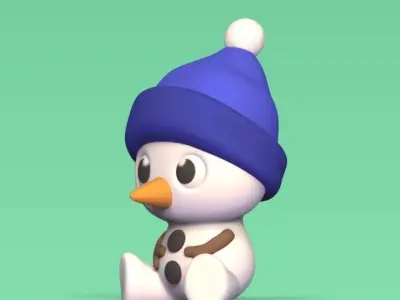Cute Snowman 3D print model