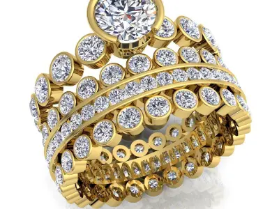 Aarna Luxury Fancy Design Ring 14 3D print model