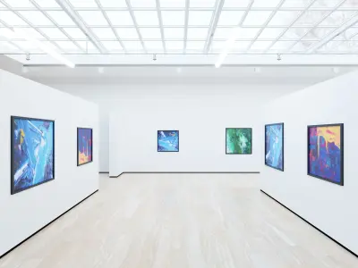 Art Museum Gallery Interior 4 Low-poly 3D model