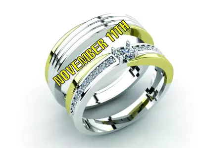 wedding ring 1 3D print model