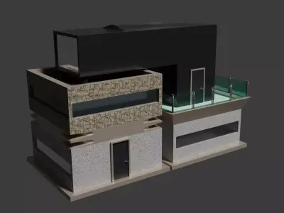 modern house 3D model shop
