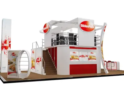 Booth Exhibition Stand a358b 3D model