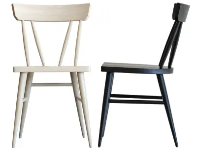 Crate and Barrel Juni Chair and Stool 3D Model Collection