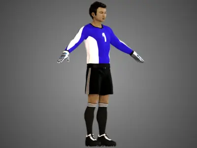 Asian Football Soccer GoalKeeper 3D model