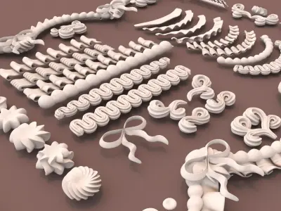 Whipped Cream Set 2 3D model