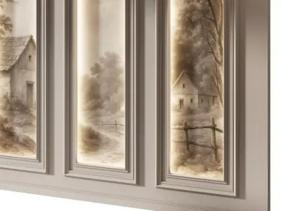 Decorative V85 Wall Panels 3D model
