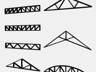 7 Models - Steel Roof Frames  3D print model